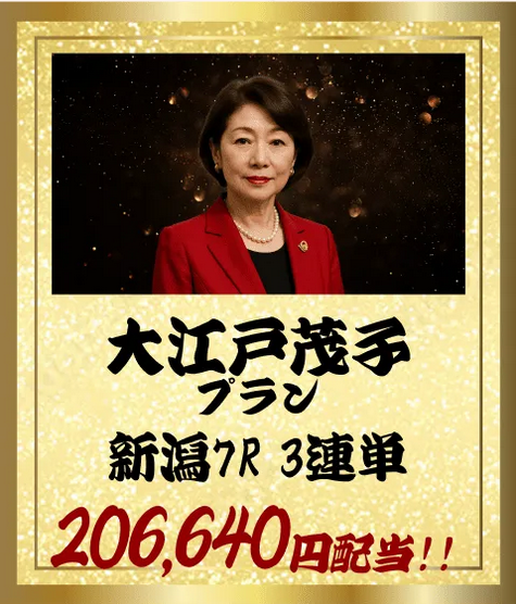 「大江戸茂子プラン」の予想的中実績