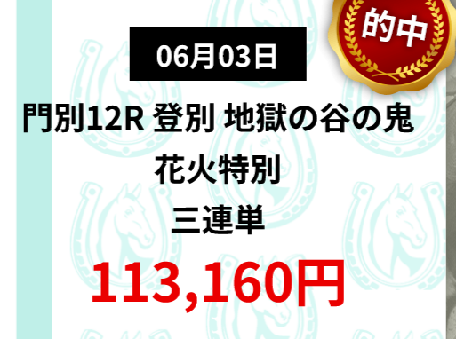 うまトリ「プラン名非公開」の予想的中実績